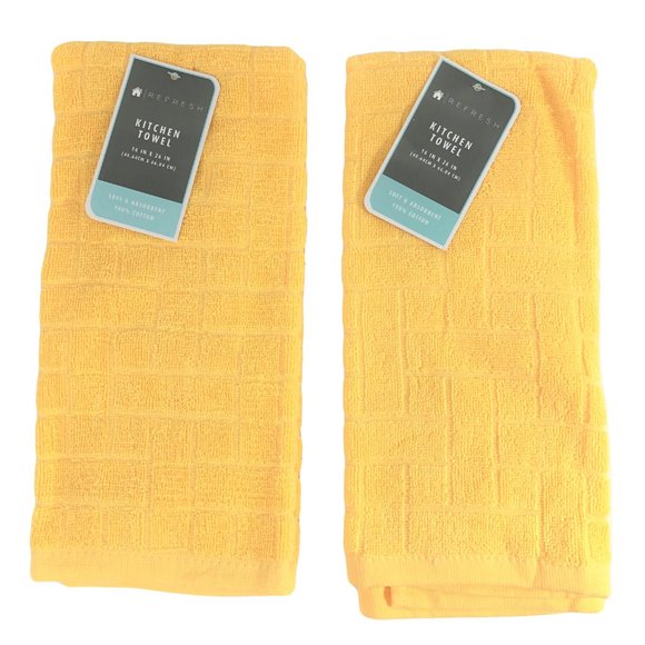 Floral Kitchen Dish Drying Mat + Yellow Towels New - Picture 2 of 3